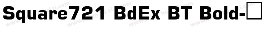 Square721 BdEx BT Bold字体转换